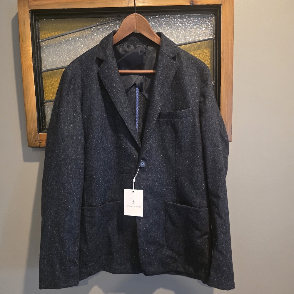 Toscano Firenze Men's Black Wool Blazer